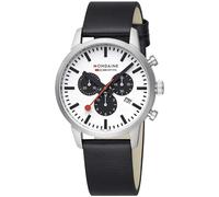 Mondaine MSD.41410.LBV - Reloj analógico de Cuarzo para Hombre con Correa de plástico, Plata, Moderno
