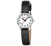 Mondaine MSE.26110.LBV - Reloj analógico de Cuarzo Suizo para Mujer con Correa de Piel de UVA Vegana, Negro, Correa