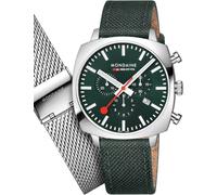 Grand Cushion Chrono Square Reloj para Hombre Analógico de Cuarzo con Brazalete de Textil MSL.41460.LF.Set