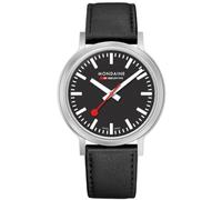 Mondaine MST.34020.LBV.Set de Reloj analógico de Cuarzo para Mujer con Correa de Piel, Plata, Correa