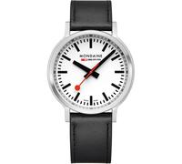Mondaine MST.4101B.LBV.2SE - Reloj analógico de Cuarzo Suizo para Hombre con Correa de plástico, Negro, Correa