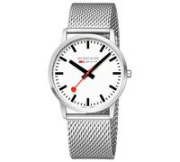 Mondaine Reloj analógico de Cuarzo para Hombre con Correa de Acero Inoxidable A6383035016SBZ, Plata, Pulsera