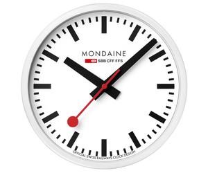 MONDAINE Reloj De Pared Cuarzo 25 Cm Blanco A990.CLOCK.10SBB