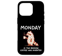 Monday Fueled by Coffee Grumpy Raccoon Design apparel Carcasa para iPhone 16 Pro