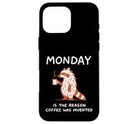 Monday Fueled by Coffee Grumpy Raccoon Design apparel Carcasa para iPhone 16 Pro Max