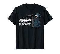 Monday Is Coming Grim Reaper Disfraz de empleado de Halloween Camiseta