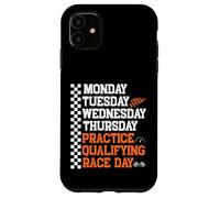 Monday Tuesday Wednesday Thursday Practice Qualifying Race Carcasa para iPhone 11