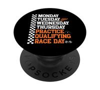 Monday Tuesday Wednesday Thursday Practice Qualifying Race PopSockets PopGrip Adhesivo