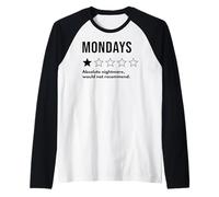 Mondays One Star Absolute Nightmare no recomendaría Camiseta Manga Raglan