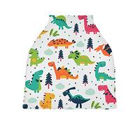 Monde Des Dinosaures Colorés Cubierta de Lactancia Materna Asiento de Bebé Cubierta de Cochecito Transpirable Carros de La Compra Cubierta para Niños Niñas