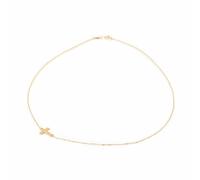 Monde Petit Collar Mujer Oro Amarillo 9K Cruz horizontal Brillo 45 cm - Certificado Garantía - 1229