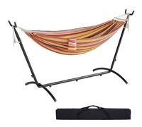 Mondeer Hamaca con Soporte para 1-2 Personas en pie portátil (Rojo)