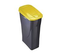 MONDEX 77314 Cubo 15LT ECOBIN con Tapa Amarilla 42X31X20CM, Neutro, 25 x 29 x 44