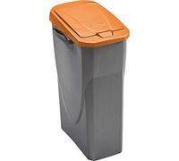 Mondex PLS8086-19 Roll Top - Cubo de Basura de Reciclaje con Tapa de plástico (36 x 21,5 x 51 cm, 25 l), plástico, Naranja, 25 L