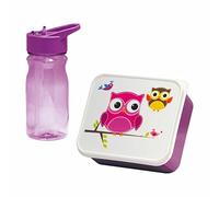 Mondex Set de Fiambrera y Bidón Búho Rosa