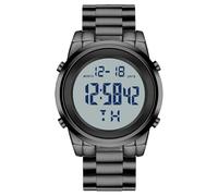 MONDISOLT Relojes de pulsera deportivos resistentes al agua de color negro militar para hombre, H-Negro+Blanco-S