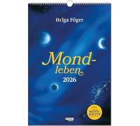 Mondleben 2026: Der große Wandkalender - Mit farbigem Mond-Jahresplaner als Poster zum Herausnehmen - 33,0 x 48,5 cm