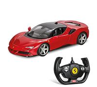 MONDO 63659 Motors - Coche teledirigido Ferrari R/C - Modelo SF90 Calle a Escala 1/14 - Auto Juego para niño, Color Negro
