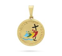 Mondo Cattolico - Medalla en Plata Dorada con Logo del Jubileo 2025 - Ideal para regalos religiosos