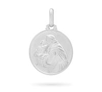 Mondo Cattolico Medalla San Antonio de Padua en Plata de Ley 925, Colgante Religioso Católico, Medallita Sagrada para Mujer y Hombre, Joya Religiosa Made in Italy