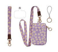 Mondo Designs 2-In-1 ID Badge Supporter & Lanyard Billet-Multi-usa para mujeres Pequeas billetera con pulsera extrable y cuello Lanyard ventana tra