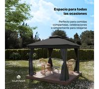 Mondo Dual Cenador 3x3 con doble techo y mosquiteras Blumfeldt