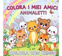 Mondo Kawaii da Colorare: 40 Avventure Magiche con Animali Giocondi: Libro per Bambini 4+ Anni - Stimola Creatività e Gioia!