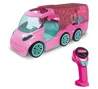 MONDO Motors 63685 Mattel Barbie DJ Express Deluxe 2 en 1 Coche teledirigido 2 plazas + Consola DJ Infantil de Barbie - Detalles Realistas - Color Fucsia
