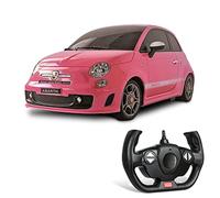 mondo Motors, Abarth 500 Pink Edition, Modelo a Escala 1:14, hasta 10 km/h de Velocidad, Coche de Juguete para Niños 63026