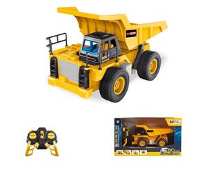 Mondo Motors Camión volquete, Modelo a Escala 1:24, Paquete de baterías Recargables Incluido, Movimientos controlables Desde el Control Remoto, Juguete para niños 63849