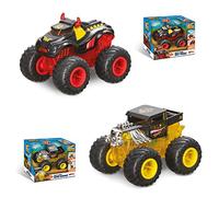 MONDO Motors - Hot Wheels Monster Trucks BEATZ Mode - máquina de luz y Sonido con retrocarga para niños - 51227