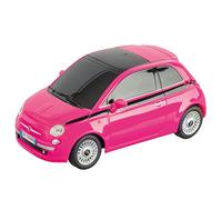 MONDO Motors, Pink Fiat 500, Modelo en Escala 1: 24, hasta 8 km/h de Velocidad, Coche de Juguete para Niños - 63554