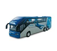 MONDO Motors - Pullman S.S.S.C Napoli Modelo de Juguete - Autobús con retrocarga Embrague Pull Back - Color Blanco Azul - 51215