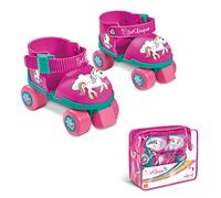 Mondo Toys Ruedas Ajustables Niños, Talla del 22 Al 29-28511 Unicorn Bolsa Patines+protección Unicornios T/22-29, Liso, Color Rosa, Regolabile (28511)