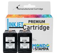 Mondo Stampa 2 cartuchos compatibles con HP 21XL negro | Ideal para Deskjet F380 F4180 OfficeJet 4315 PSC 1410. Textos negros intensos y nítidos para documentos impecables todos los