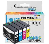 Mondo Stampa 4 cartuchos de tinta de alta capacidad compatibles con Epson 79XL T7901 T7902 T7903 T7904 WF-5110DW WF-5620DW WF-5690DWF WF-4630DWF WF-4640DTWF