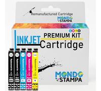 Mondo Stampa 5 Cartuchos de Tinta Compatible con Epson T1295 T1291 T1292 T1293 T1294 Stylus SX235W SX525WD BX305FW WF3520 WF7515