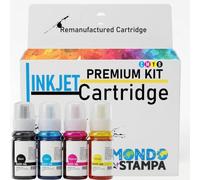 Mondo Stampa Kit de 4 botes de 70 ml compatibles con Epson EcoTank 102 104 | ET-2710 ET-2720 ET-2810 ET-4700 ET-4800 ET-3700 ET-L3150 ET-L5190 - lista completa en descripción