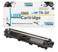 Mondo Stampa Tóner compatible con Brother TN241 negro intenso 2.500 páginas | También sustituye a TN242, TN241BK y TN242BK. Para HL 3140CW 3150CDW 3170CDW, DCP 9020CDW, MFC 9140CDN 9340CDW. Negro