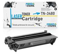 Mondo Stampa Tóner compatible con Brother TN3430 TN3480 negro 8.000 páginas | Sustituye a TN3430 y TN3480. Para HL L5100DN L5200DW L6300DW L6400DW L6450DW, MFC L5700DN L6900DW, DCP L5500DN. Negro