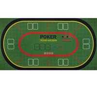 Mondo Tessuti - Alfombra de juego - 220 cm x 120 cm - Texas Hold'em Poker Black Jack Roulette - Alta calidad Made in Italy (Poker Verde Maxi)