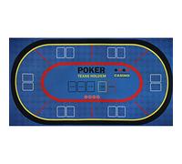 Mondo Tessuti - Alfombra de juego - Texas Hold'em Poker Black Jack Ruleta - Alta calidad Made in Italy (Poker Azul)