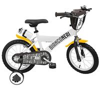 MONDO Toys 25483 - Bicicleta F.C Juventus para niño/niña - Tamaño 16" - Ruedas y Freno Delantero/Trasero - Color Blanco/Negro