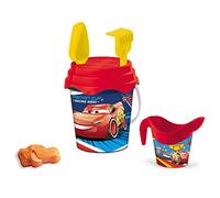 Mondo Toys - BUCKET SET + WATER CAN CARS - Juego de cubo de arena ø17 cm con jarra de agua - Juego de playa (6 piezas) para niños a partir de 3 años - 18532