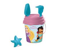Mondo Toys - BUCKET SET + WATER CAN PRINCESS - Juego de cubo de arena ø17 cm con jarra de agua - Juego de playa (6 piezas) para niños a partir de 3 años - 28415