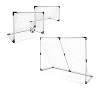 MONDO Toys - Goal Post Set 2 in 1 para Niños - Mini Ball Incluido - Color Blanco/Negro - 18054