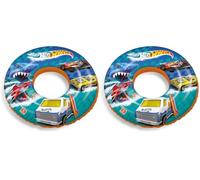 Mondo Toys - Hot Wheels Swim Ring - Flotador Hinchable para bebé - Flotante - Rosquilla Hinchable - Ideal para niño/niña utilizable en Piscina/mar - 16876 (Paquete de 2)