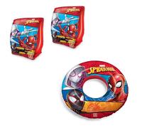 Mondo Toys - Juego de reposabrazos y Donut para niños, Playa, Verano, Piscina (Spiderman)
