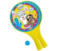 Mondo Toys - Llama & Friends - 2 Raquetas de plástico/Pelota de Goma - Juego de Playa para niños y Adultos - 15039