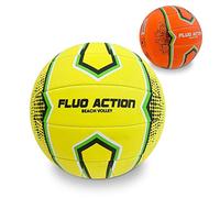Mondo Toys - Pelota Voleibol BEACH VOLLEY FLUO ACTION - Producto Oficial - Talla 5 - 270 g - 2 Colores Surtidos -13867